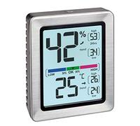 TFA Dostmann EXACTO 30.5047.54 - Termoigrometro Digitale, 74 x 26 x 90 mm, Colore: Argento