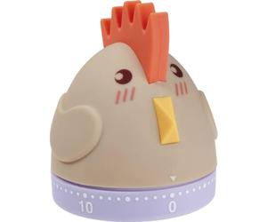 TFA Dostmann Gallo sveglia da cucina, 38.1040, timer meccanico, timer per uova, divertente, plastica