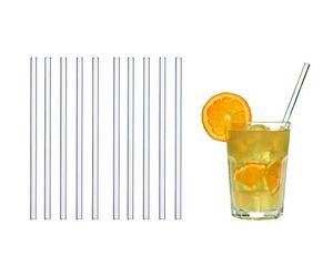 TFA Dostmann GlasWerk Cannucce di vetro MEDIUM, 14.2016.10, 10 pezzi, lavabili in lavastoviglie, per bevande lunghe/latte macchiato