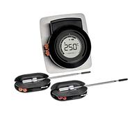 TFA Dostmann Hyper BBQ smart wireless termometro per BBQ, 14.1513.01, per Grill/Barbecure/Affumicatore/Griglia porta, smartphone app in italiano, nero