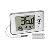 TFA Dostmann LT 202 TFA 30.1052 - Termometro digitale professionale con sensore, colore: Bianco con batterie