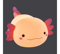 TFA Dostmann Luce notturna per bambini AXOLOTL, a LED ricaricabile, 43.2041, in morbido silicone, camera dei bambini, lampada per neonati con 2 livelli di luminosità, timer, rosa