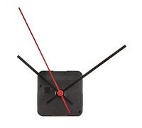 TFA Dostmann Meccanismo orologio da parete, movimento al quarzo, analogico, 60.3061.01, con azionamento a bassa rumorosità, incl. 4 lancette, silenzioso, per artigianato, per parti riparazione, nero