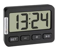 TFA Dostmann Mini orologio digitale 60.2036.01 con sveglia, cronometro, timer, ideale per viaggiare grazie al blocco dei tasti, orologio da tavolo, orologio da auto, orologio da examen, orologio al