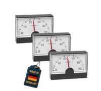 TFA Dostmann Mini termometro analogico, set da 3 pezzi, 16.1002, termometro universale, per frigorifero, auto, veicoli, cantina, controllo della temperatura ambiente, versatile, nero