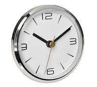 TFA Dostmann Orologio analogico da incasso, 60.3543.02 con numeri arabi, con 2 quadranti, da incasso, orologio da tavolo, orologio radio, bianco, (L) 90 x (L) 90 x (H) 36 mm