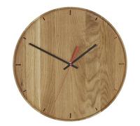 TFA Dostmann orologio analogico da parete in legno di quercia, 60.3070.01, 35 cm, legno massiccio, per uso interno, orologio da cucina, nella zona d'ingresso, in soggiorno o in ufficio, marrone