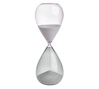 TFA Dostmann Orologio clessidra grande, 18.6011.02.40, durata 60 minuti, combinazione di vetri colorati grigi e rosa, con sabbia