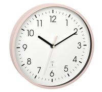 TFA Dostmann Orologio da parete analogico radio 60.3550.16 di alta precisione, moderno, analogico, lancetta dei secondi, copertura in vetro, per soggiorno, ingresso, regalo, 245 x 42 mm, rosa