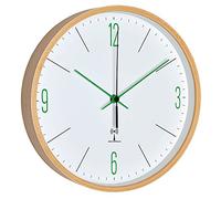TFA Dostmann Orologio da Parete, Legno, Bianco/Verde, 25.5 x 4.5 x 25.5 cm