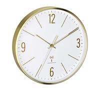TFA Dostmann Orologio da parete radiocomandato, 60.3534.53 con struttura in metallo color oro, Metallo, oro