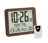 TFA Dostmann Orologio da parete radiocontrollato effetto legno, 60.4518.08, con