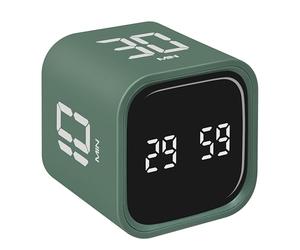 TFA Dostmann Pomodoro Timer Mini Cube, 38.2061, timer da cucina, ideale per cucinare o studiare, per gli esami, timer sportivo, regolabile individualmente, conto alla rovescia personalizzabile, verde