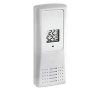 TFA Dostmann sensore Esterno con Display, 30.3208.02, per 30.3054.10, Termo-Igro-Trasmettitore, Bianco