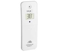 TFA Dostmann sensore esterno di temperatura, 30.3800.02, per stazioni meteo TFA WLAN 35.8000 | 35.8001 | 35.8002 | 35.8003, per condizionatori, bianco