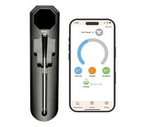 TFA Dostmann SMART BBQ 2 Termometro per carne senza fili, 100 m, 14.1517.01, termometro per barbecue, affumicatore, forno, airfryer, lavastoviglie, fino a 300°C, nero