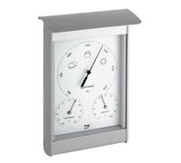 TFA Dostmann Stazione Meteo analogica da Esterno, 20.2045, in Alluminio, barometro, termometro, igrometro, per previsioni del Tempo, Resistente alle intemperie, Alta 21,6 cm