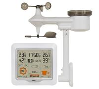 TFA Dostmann Stazione meteo con sensore esterno, digitale wireless 5 in 1 con sensore combinato WEATHER ONE, 35.1177, umidità, temperatura, pluviometro, anemometro, barometro, previsioni meteo, bianca