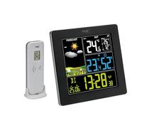 TFA Dostmann Stazione meteo con sensore esterno SUN2 digitale, 35.1174, per temperatura interna ed esterna, ampio display a colori, con clima interno, incluso orologio radiocontrollato con data