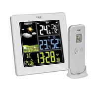 TFA Dostmann Stazione meteo con sensore esterno SUN2, digitale wireless, 35.1174, temperatura interno, esterno, ampio display a colori, con clima ambiente, orologio con data, igrometro, bianco