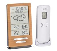 TFA Dostmann Stazione meteo radio Xena, 35.1162, con sensore esterno, temperatura interna e esterna, previsioni meteo, orologio radio, umidità, da posizionare/appendere