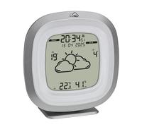 TFA Dostmann Stazione Meteo WiFi TFA.me ID-03, 35.8101, Previsioni Meteo Professionali di Wetter.com 4 Giorni, Temperatura e Umidità interna, Portale Online, Funzione Avviso, Argento