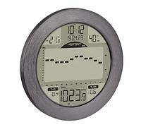 TFA Dostmann Stazione meteorologica Meteomar, 35.1124.10, andamento/tendenza della pressione atmosferica, con grafico per 24 ore/3 ore/1 ora, temperatura/umidità, orologio radio con data, antracite