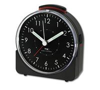 TFA Dostmann Sunrise 60.1513.01-Sveglia analogica radiocontrollata, con Funzione Snooze, Colore: Nero, 102 x B 46 x H 110 mm