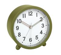 TFA Dostmann Sveglia analogica a batteria,60.1043.04, con orologio al quarzo, non ticchettio, per camera da letto, soggiorno, cucina, con funzione snooze, retroilluminazione inclusa, verde