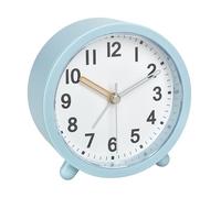 TFA Dostmann Sveglia analogica con movimento silenzioso, 60.1043.20, orologio da tavolo, funzionamento a batteria,snooze, retroilluminazione, facile da leggere, turchese