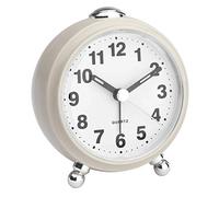 TFA Dostmann Sveglia analogica, stile retrò, movimento silenzioso, plastica, beige, 83 x 53 x 92 mm (lunghezza x larghezza x altezza)