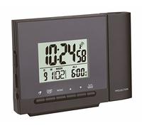 TFA Dostmann Sveglia con proiettore soffitto radio Dostmann, 60.5013.01, proiezione di ora/temperatura, due orari di allarme, funzione di ricarica per dispositivi mobili, nero