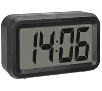 TFA Dostmann Sveglia digitale, 60.2038.01, cambio tra LCD LED ibrido, funzionamento a batteria, con sveglia + funzione snooze, con 2 livelli di luminosità, funzione dimm (LED), nero