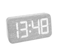 TFA Dostmann Sveglia digitale con 3 livelli di luminosità, 60.2042.02, da comodino, funzione snooze, con data, 3 funzioni di sveglia (Lu-Ve, Lu-Sa, Lu-Do), dimmerabile, orologio da tavolo, bianca