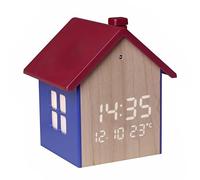 TFA Dostmann Sveglia digitale per bambini, 60.2046.06, ora/data/temperatura interna, con funzione luce notturna, ideale anche per il corridoio/la cameretta dei bambini, display invisibile, colorata