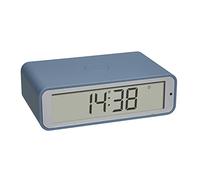 TFA Dostmann sveglia digitale radiocontrollata TWIST, 60.2560.06, fuso orario regolabile, modalità 12/24h, rotazione del display di 180°, design piatto, blu