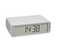 TFA Dostmann sveglia radiocomandata TWIST, 60.2560.02, snooze regolabile, display reversibile, moderno, bianco