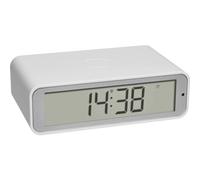 TFA Dostmann sveglia radiocomandata TWIST, 60.2560.02, snooze regolabile, display reversibile, moderno, bianco