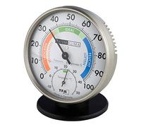 TFA Dostmann Termoigrometro di precisione, 45.2033, per il controllo del clima della stanza, analogico, con zone di comfort, controllo della temperatura e dell'umidità, misuratore di umidità