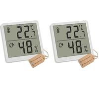 TFA Dostmann Termoigrometro digitale interno, termometro e umidità, termometro per ambiente,30.5059.02,per controllo climatico, magentico da posizionare, misuratore di umidità, bianco