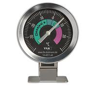 TFA Dostmann Termometro analogico da frigorifero 14.4011.60 in acciaio inox adatto anche per congelatori e celle frigorifere fino a -40°C, argento