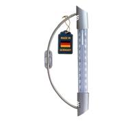 TFA Dostmann Termometro analogico per finestra OR on supporto in acciaio inox, 14.6015, resistente alle intemperie, misurazione della temperatura esterna, argento