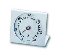 TFA Dostmann Termometro da forno analogico, 14.1004.55,alluminio, resistente al calore, da cucina, per il forno per pizza, prodotto in Germania, argento
