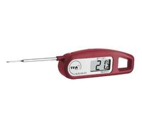 TFA Dostmann, termometro digitale a grigliate, THERMO JACK, 30.1047.05, ideale per il controllo della temperatura (carne, arrosti, alimenti per bambini), versatile, lavabile, rosso