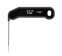TFA Dostmann Termometro digitale da cucina, misurazione in 0,6 s, 14.1519, per barbecue, precisione 0,3 °C, termometro, carne, termometro per arrosti, cottura al forno, forno legna, nero