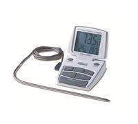 TFA Dostmann Termometro digitale per arrosti, 14.1500, misurazione della temperatura alimentare, con valori di allarme, sensore di puntura in acciaio inox, per forno