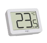 TFA Dostmann termometro digitale per interni, 30.1065.02, monitoraggio della temperatura ambiente, mini termometro, piccolo, bianco
