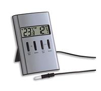 TFA Dostmann Termometro Digitale per Interni ed Esterni, Temperatura Interna/Esterna, valori massimi e Minimi, monitoraggio congelatore/Acquario, (L) 64 x (L) 22 (58) x (H) 98 mm