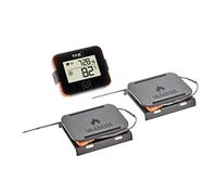 TFA Dostmann Termometro per barbecue VIEW, 14.1514.10, 2 sonde di temperatura con cavo da 150 cm, adatto per barbecue, affumicatore, barbecue, con retroilluminazione, nero