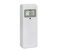 TFA Dostmann Trasmettitore esterno temperatura 30.3248.02 per orologio da parete XL radiocontrollato 60.4521.01 con display, trasmissione della temperatura senza fili, bianco